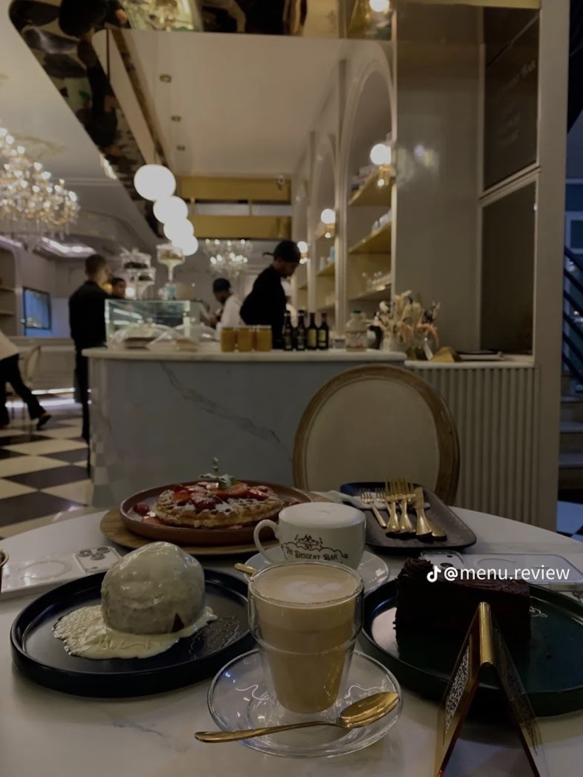Dessert and coffee selection